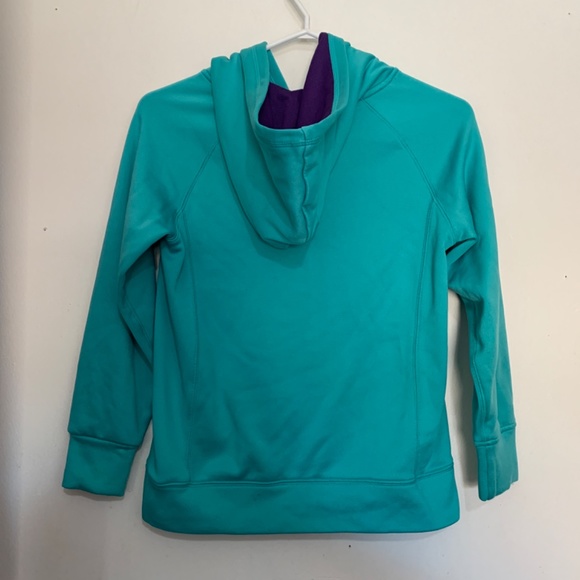 3/$30 Girls or unisex Puma hoodie purple and turquoise - Picture 5 of 6